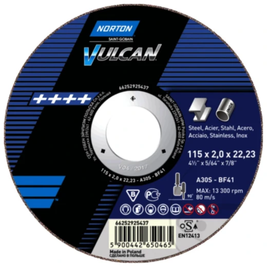 Trennscheibe 125 x 1.0 gerade für Metall Norton VULCAN