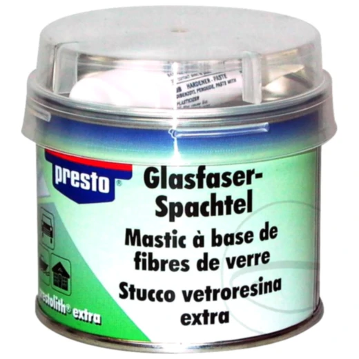 2K Glasfaserspachtel für Metall, Holz und Kunststoffe 250g grau mit Härter