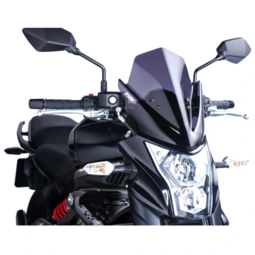 Sportscheibe New Generation Puig für Nakedbike dunkel passend für: Kawasaki ER - 6N