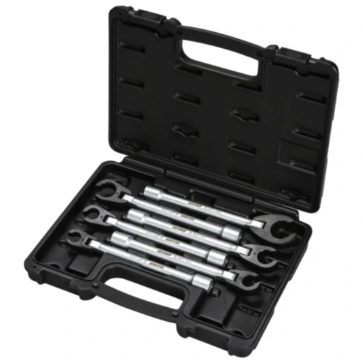 Gelenk-Ringschlüsselsatz für schwer zugängliche Leitungsverschraubungen