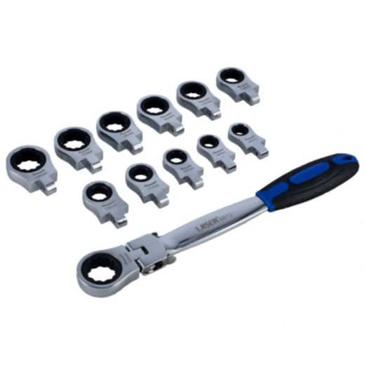 Ratschenringschlüssel Satz mit Gelenk 12-teilig