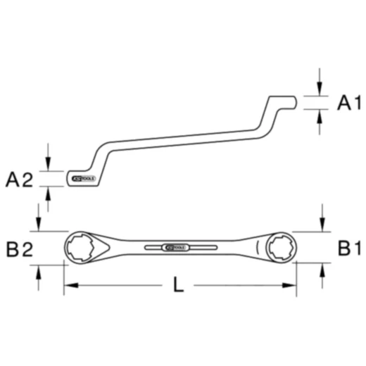 KS Tools Spezial Doppel-Ringschlüssel 16x17mm für festsitzende