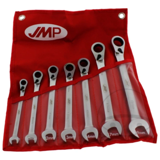 Ratschenringschlüssel Satz 7-teilig mit Umschaltung