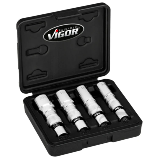 Zündkerzenstecknuss für Motorräder und Pkw - 4-teiliges Set