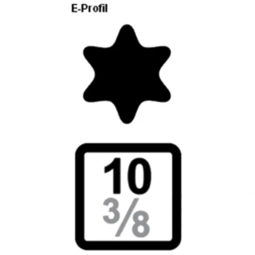 Stecknuss Torx 3/8 E18 für Motorräder 29MM_0