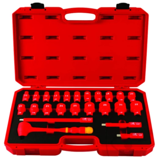Isolierter Steckschlüssel Satz 1/2 Zoll 24-teilig für Hybrid- und Elektrofahrzeuge