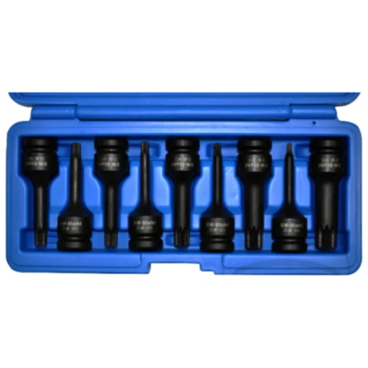 Kraft-Schraubendreher-Einsätze XZN 1/2" 75 mm Satz 9-teilig M4-M16