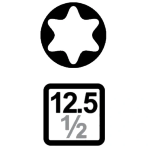 KRAFT-EINSATZ TORX 1/2 T40 - Länge 75 mm_0
