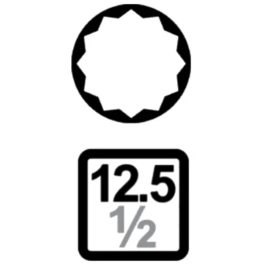Kraft-Schraubendreher-Einsatz XZN 1/2" M5 Länge 75 mm_0