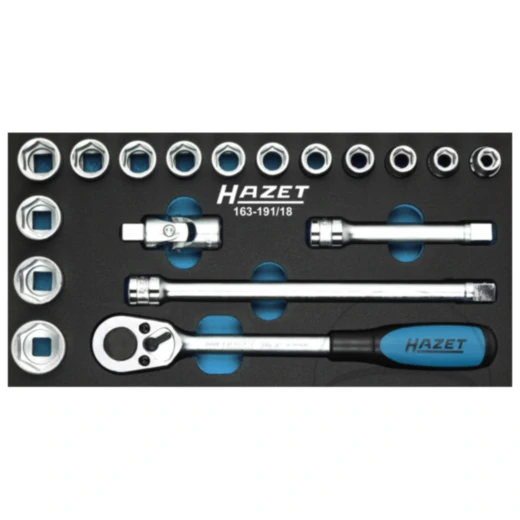 Stecknuss Satz 1/2 Zoll 18-teilig Hazet für Motorrad
