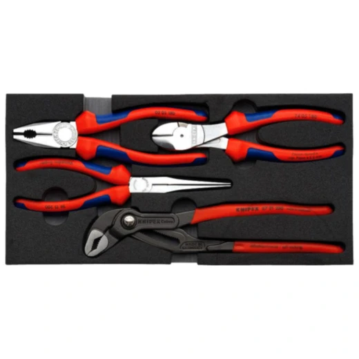 KNIPEX ZANGENSET IN SCHAUMSTOFEINLAGE 4-TEILIG