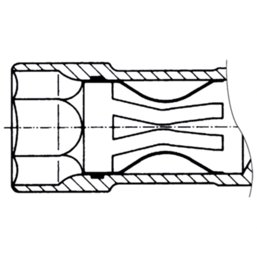 Zündkerzenstecknuss 16 mm mit Kugelgelenk für Motorräder und PK