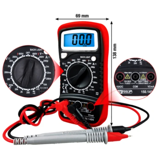 Digitales Multimeter für KFZ- und NFZ-Elektrik_0