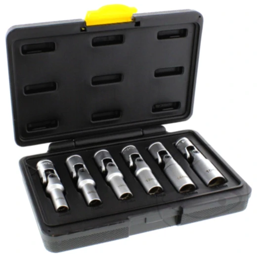 Gelenk-Steckschlüssel Satz 3/8 für Glühkerzen 6-teilig 8-16 mm
