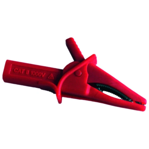 Krokodilklemme für Prüfungen, rot