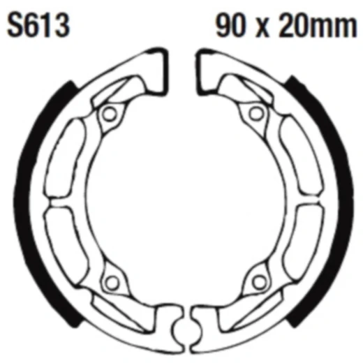 Bremsbacken mit Feder EBC passend für: Suzuki JR, LT, Kawasaki KDX