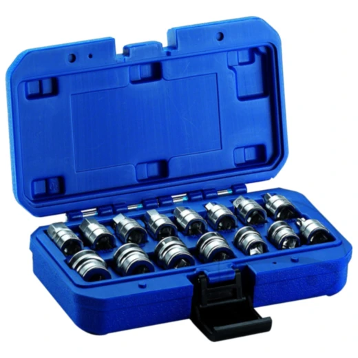 Ölablassschlüssel-Satz, magnetisch, 15-teilig