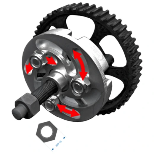 Riemenscheiben Abzieher universal für Motorräder 60-90 mm_0