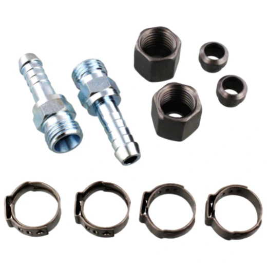 Gewindenippel und Mutter für 8 mm