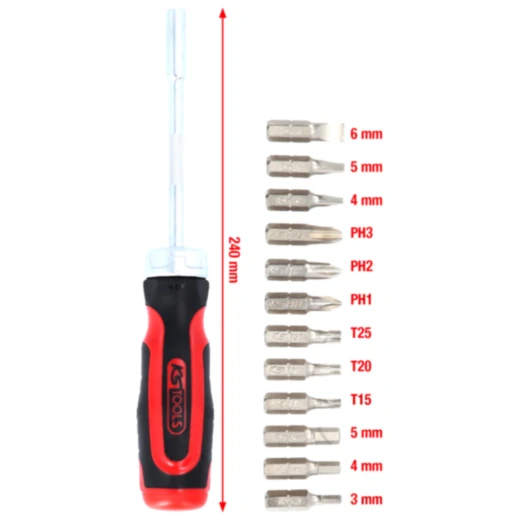 Ratschen-Bit-Schraubendreher Set 13-teilig