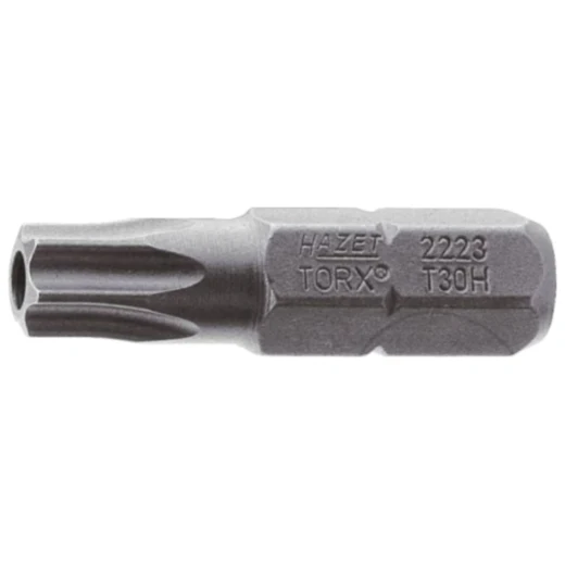 Bit Torx T30H mit Loch 25 mm für 1/4 Zoll Antrieb
