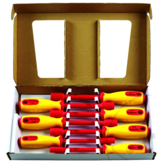 VDE Steckschlüssel Dreher Satz 6 - 14 mm für elektrische Fahrzeuge