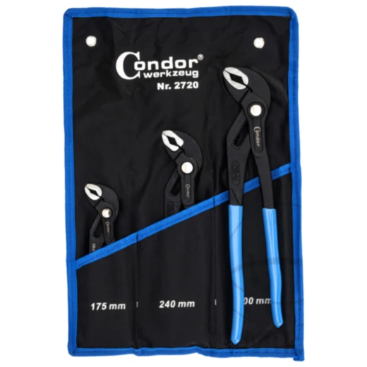 Wasserpumpenzangen-Set 3-teilig für präzises Arbeiten