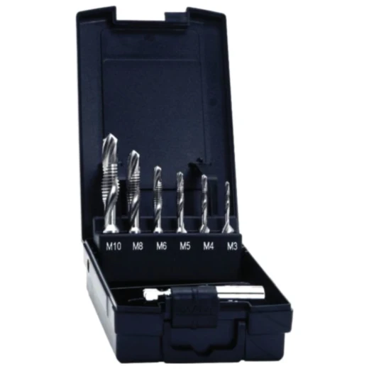Kombi-Gewindebohrer-Bit Satz inklusive Bithalter M3-M10 für Motorräder