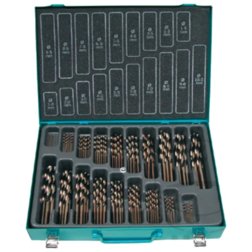Spiralbohrer-Satz 170-teilig HSS-CO. 1.0-10.0 mm für hochfeste Stähle