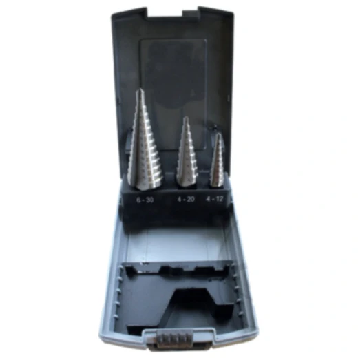 Stufenbohrer Set 3-teilig für Metall 4-12 4-20 4-30 mm HSS