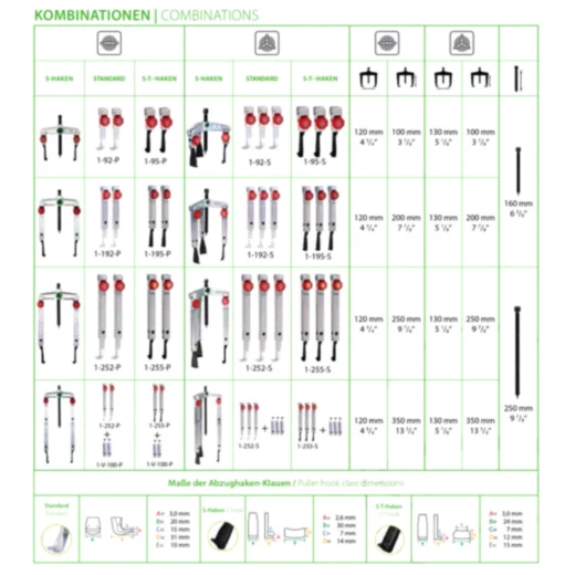 Abzieher Satz 2-/3-Arm mit 3 Hakentypen_0