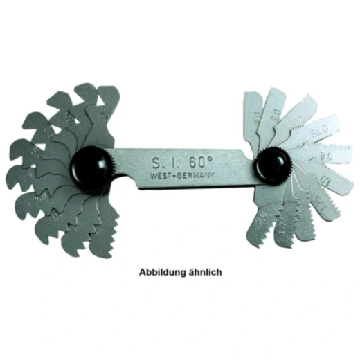 Gewindeschablonen-Satz für präzise Gewindevermessung 48 Blatt mm/INCH