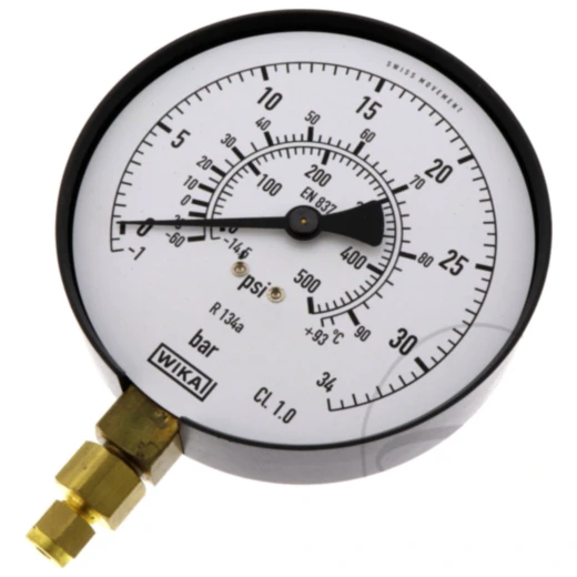 ND Niederdruckmanometer LE Black für Klimaservicegerät