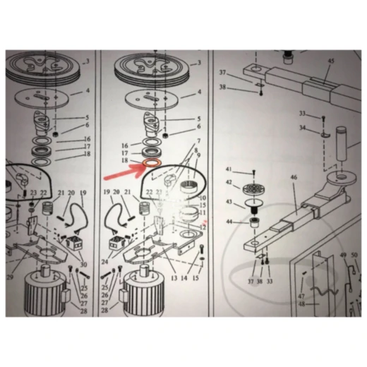 Axiallagerscheibe für Hofmann 2-Säulenbühne MTF 3000