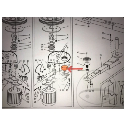 Lagerflansch für Kopflager 2-Säulenbühne MTF 3000