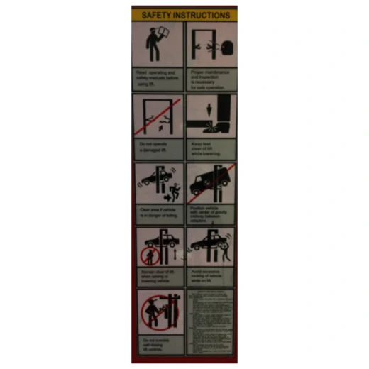 Sicherheitsaufkleber für JMP Fox 4000 H