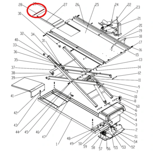 JMP Gate-Bolzen für Elektro-Hebebühne 500 / LUX_0