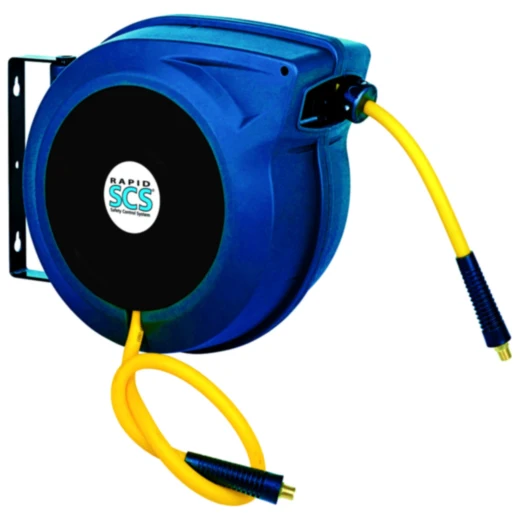 Schlauchaufroller DN10 15 Meter 16 bar mit Sicherheitskontrolle