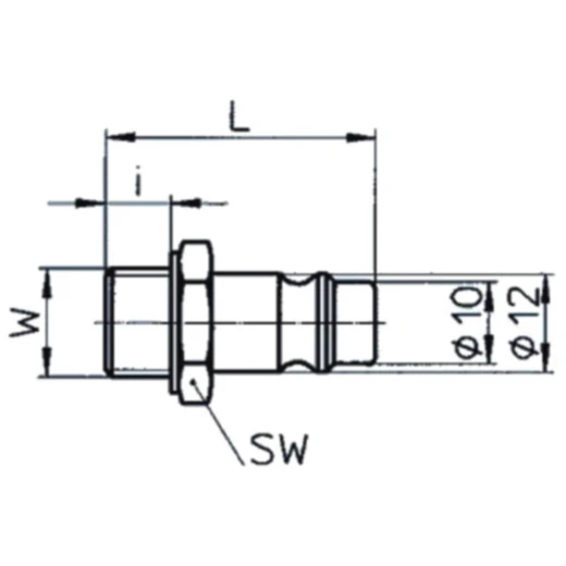 KUP.Nippel mit Außengewinde 1/4 für Druckluftadapter_0