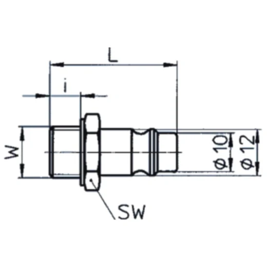 KUP Nippel mit Außengewinde 1/8 für DN 7,2_0