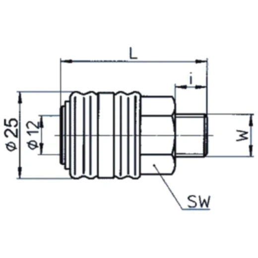 Kupplung A mit Außengewinde 1/8 für Motorräder_0