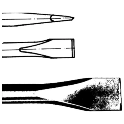 Flachmeißel für Pneutec 6-Kant 10 mm