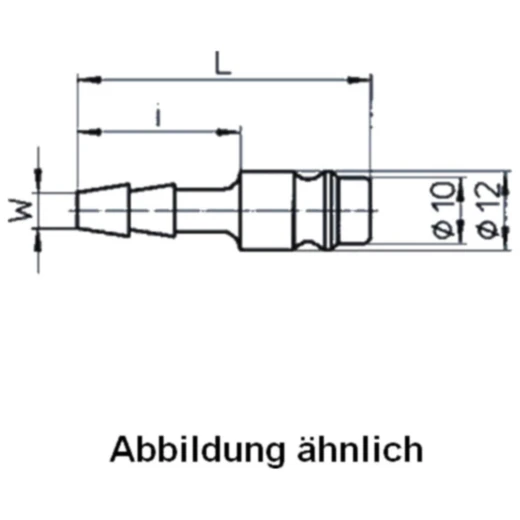 EWO Stecknippel aus verzinktem Stahl LW 13 mm für Motorräder