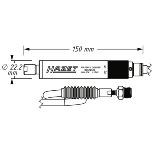 Mini Stabschleifer Hazet 3 mm 6 mm_0