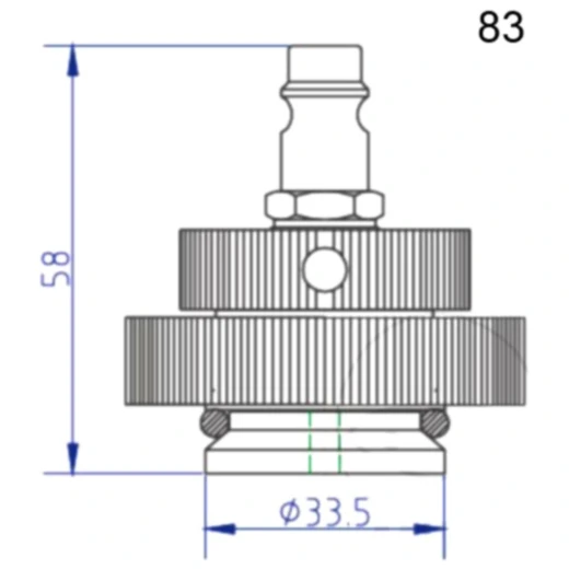 Anschlussdeckel Nr. 83 für Bremsenfüll- und Entlüftergeräte