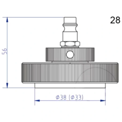 Anschlussdeckel Nr. 28 für Bremsenfüll- und Entlüftergeräte