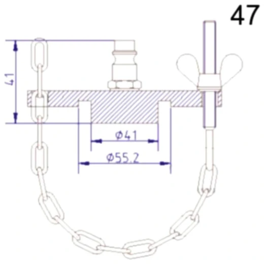 Anschlussdeckel Nr. 47 für Bremsenfüll- und Entlüftergeräte