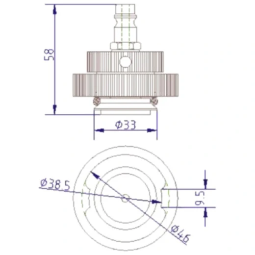 Anschlussdeckel Nr. 35 für Bremsenfüller und Entlüftergeräte