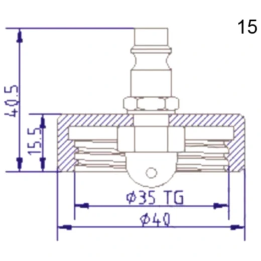 Anschlussdeckel Nr. 15 für Bremsenfüll- und Entlüftergeräte