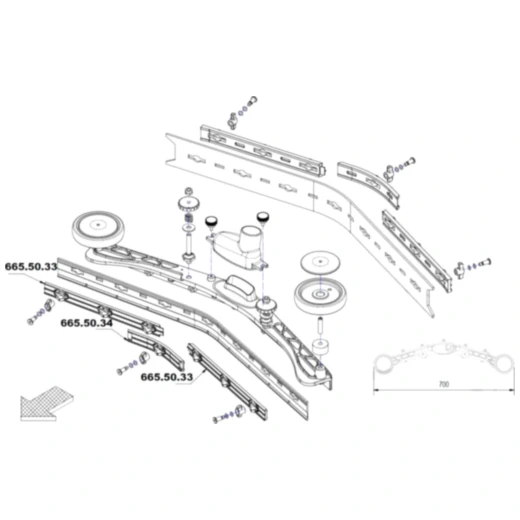 LEISTE SAUGLIPPE vorne außen Rex 510